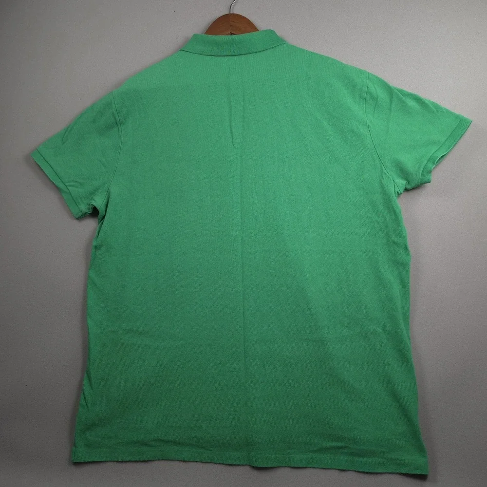 Polo Ralph Lauren Mens XL Custom Slim Fit Green Polo Shirt Short Sleeve Cotton